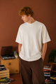 Relaxed fit off-white tee