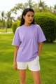 Women's basic relaxed fit lilac tee