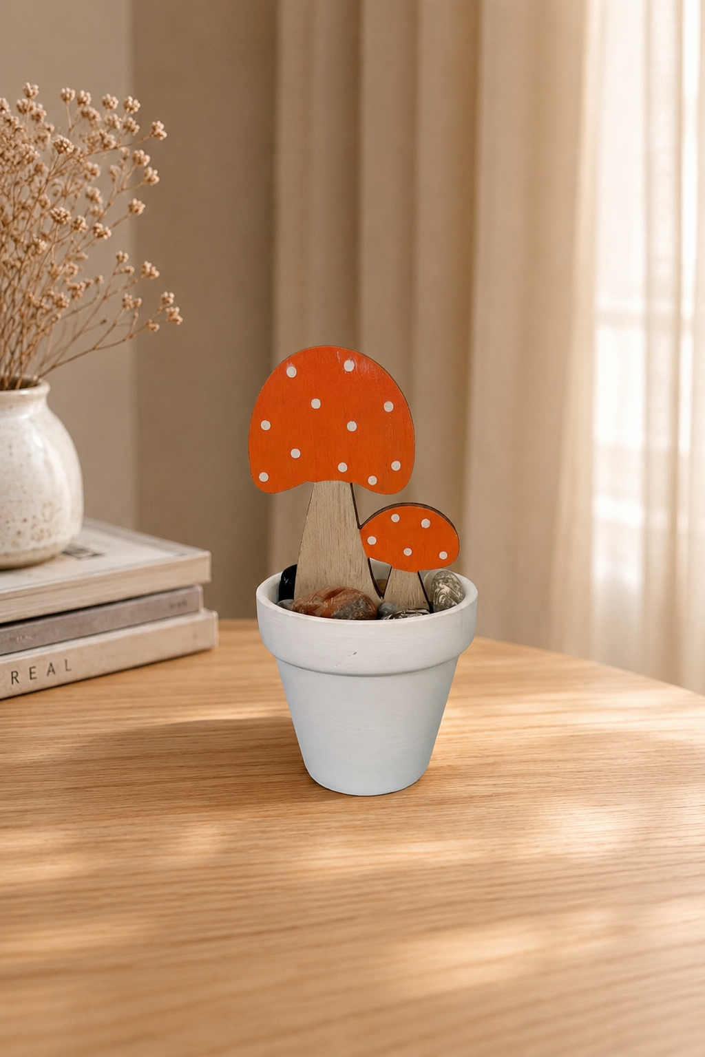 Wooden Mushroom Décor