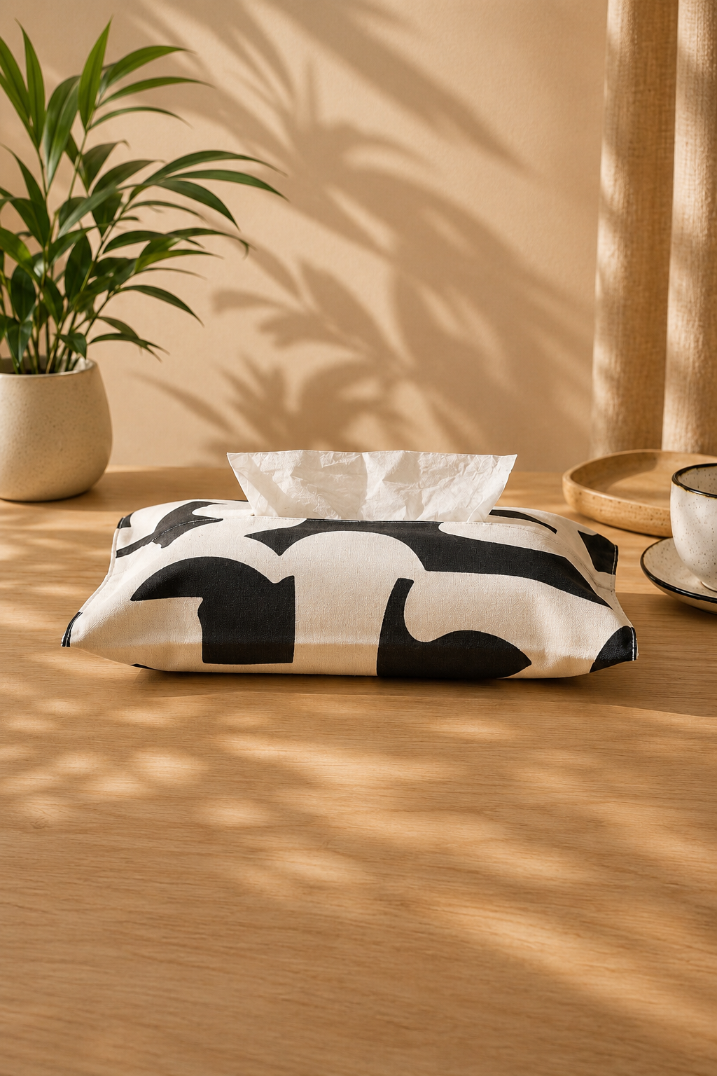 Monochrome Tissue Box Cover