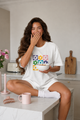 Women Oversized Graphic Tee White