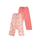 Pack of 2 Pajamas - Mocha Pink & Dusty Rose